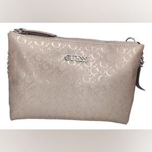 NWOT GUESS Crossbody Bag Handbag Purse Women Monogram Light pink-beige